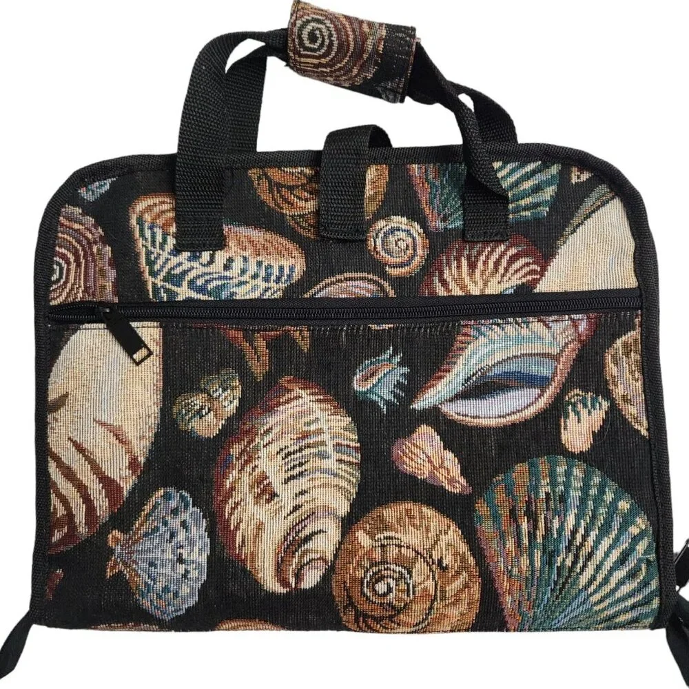 Vintage Sea Shell Tapestry Makeup Cosmetic Travel Hanging Organizer Case